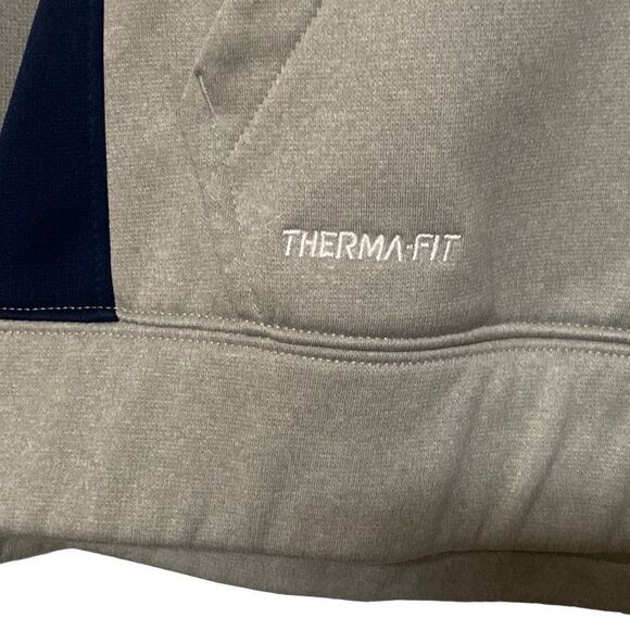 Women’s Nike Therma-Fit 1/2 Zip Hoodie Sweatshirt Gray Blue Ladies Size Medium - Picture 5 of 10